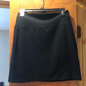 Solid black mini skirt